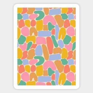 Colorful abstract shapes pattern in vivid tones Magnet